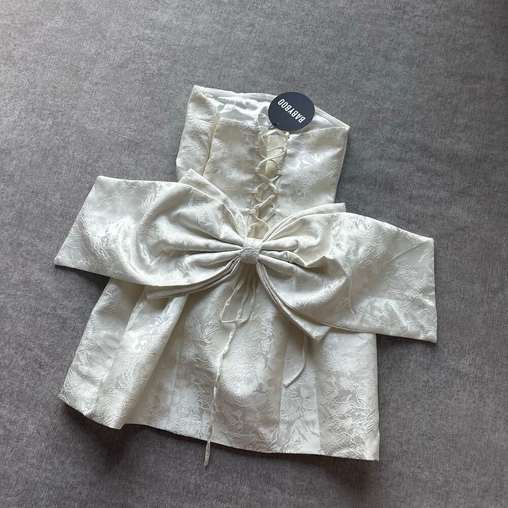 NWT BabyBoo Eleanora Mini Dress in Ivory - Picture 8 of 8